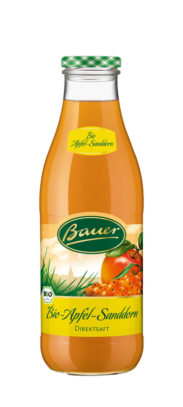 Bauer Bio Apfel-Sanddornsaft 6 x 0,98 l