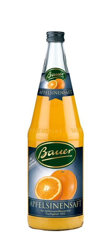 Bauer Apfelsinensaft mit Fruchtfleisch 6 x 1,0 l
