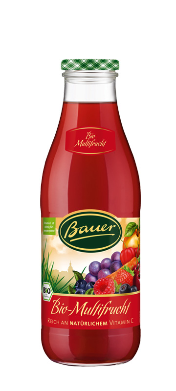 Bauer Bio Multifruchtsaft Rot 6 x 0,98 l