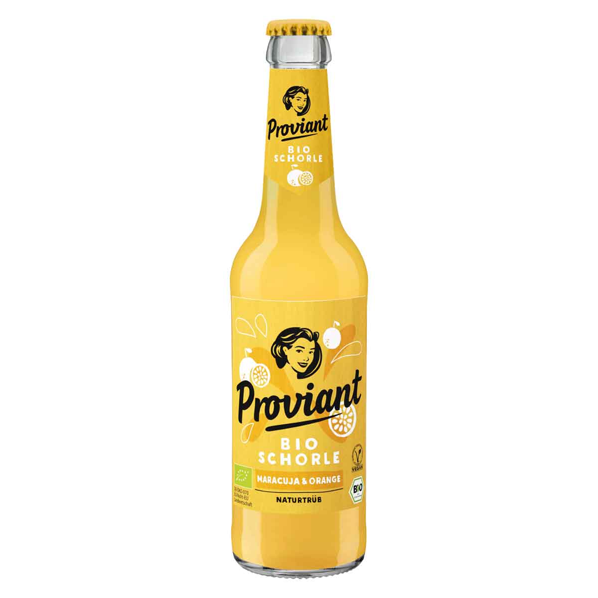 Proviant Bio Orange & Maracuja Schorle naturtrüb Kasten 24 x 0,33 l 
