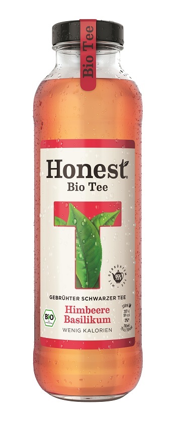 Honest Bio Tee Schwarzer Tee Himbeere Basilikum 24 x 0,33 L