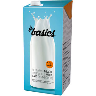 my basics Haltbare fettarme Milch 1,5% Fett 12x1l 