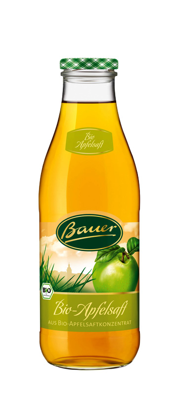 Bauer Bio Apfelsaft klar 6 x 0,98 l Bauer Bio Apfelsaft klar 6 x 0,98 l