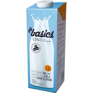 my basics Haltbare fettarme Milch 1,5% Fett 12x1l 