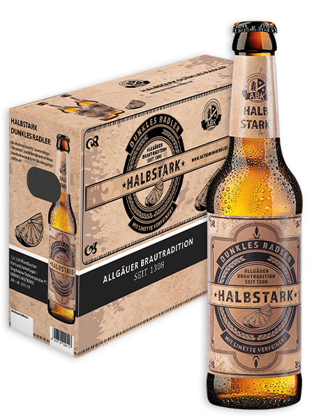 ABK Halbstark-Dunkles Radler Tray 24x0,33l